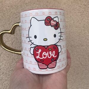 Sanrio Hello Kitty Love Mug with Gold Heart Handle